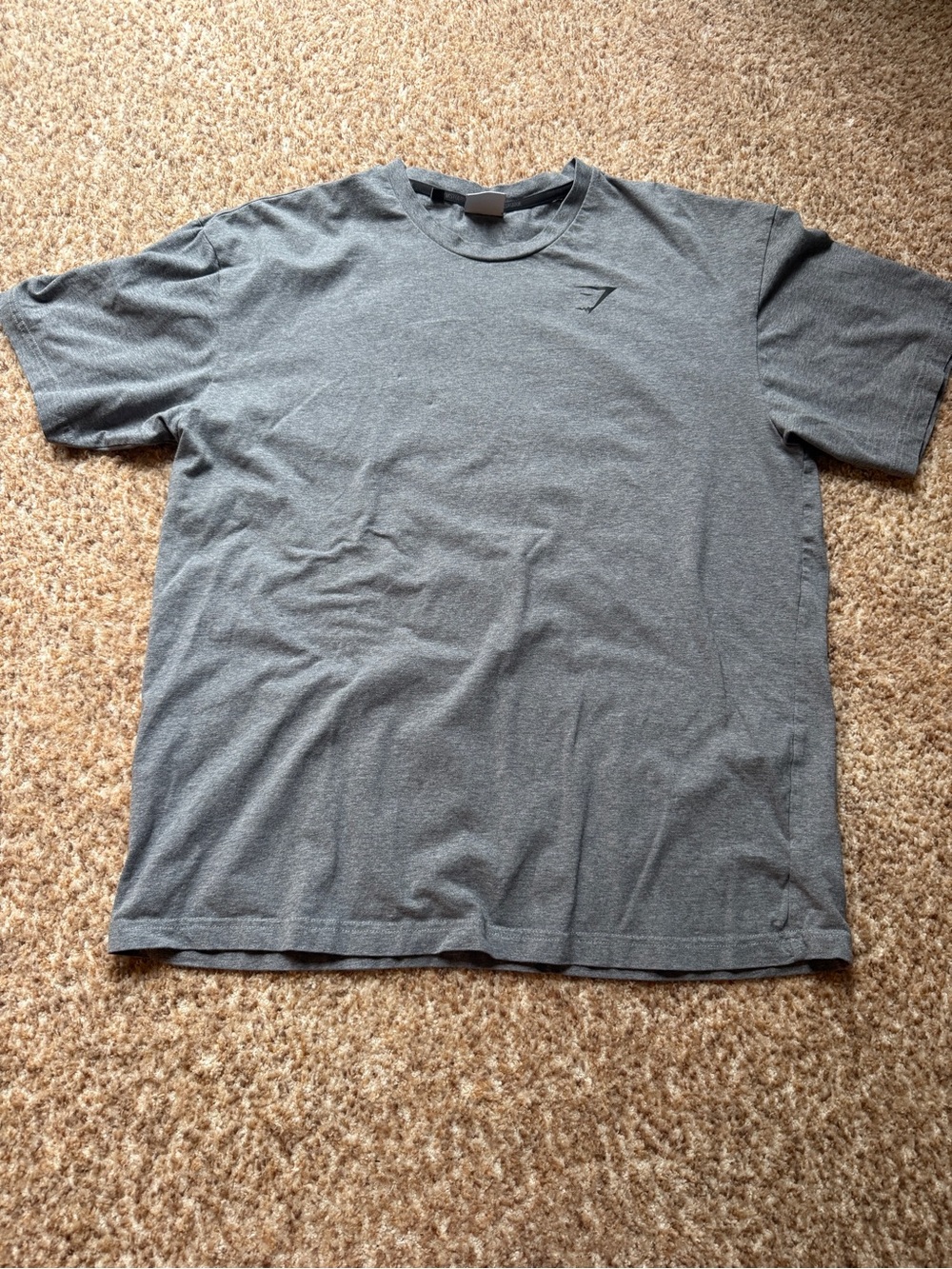 Gymshark Men’s Short Sleeve Tee — Heather Gray size medium